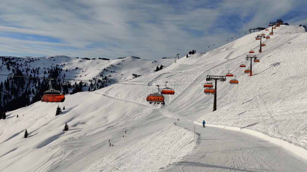 Skigebied van Saalbach-Hinterglemm.